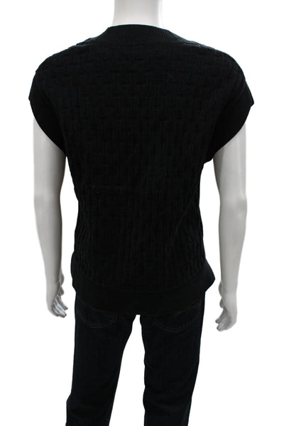 Lululemon Mens V Neck Short Sleeve Pullover Sweater Black Size M