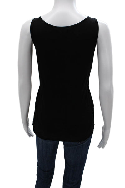 Eileen Fisher Women Black Cashmere Silk Sleeveless Tank Petite Size M