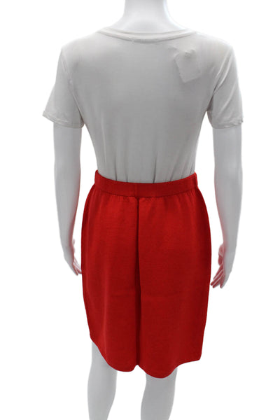 St. John Collection By Marie Gray Women A-Line Knee-Length Red Skirt Size 8