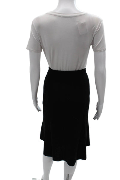 Eileen Fisher Women A-Line Black Wool Skirt Long Size M