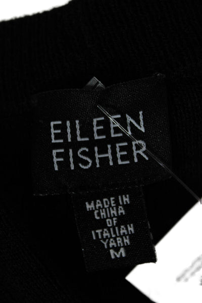 Eileen Fisher Women A-Line Black Wool Skirt Long Size M