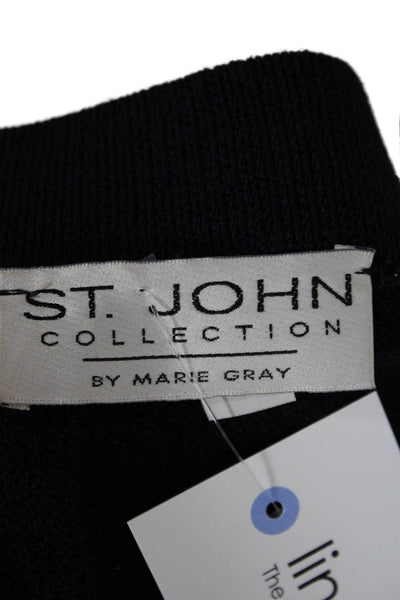 St. John Collection Women Straight Pencil Black Cashmere Skirt Size 10