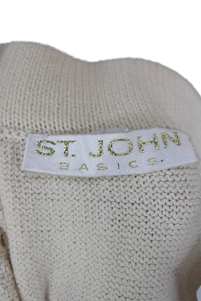 St. John Basics Women Pencil Skirt Beige Wool Rayon Blend Size 6