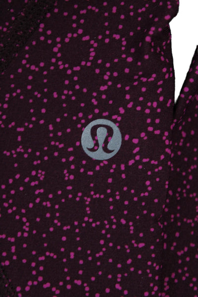 Lululemon Womens Purple Ankle Leggings Geometric Nylon Lycra Size 4