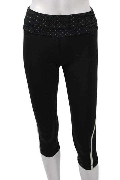 Lululemon Womens Black Polka Dot Capri Leggings Polyester Size 4