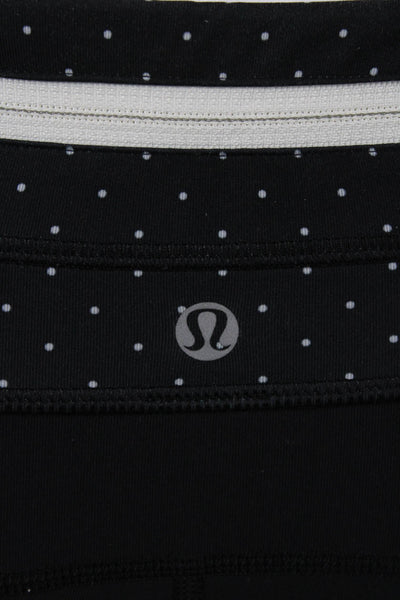 Lululemon Womens Black Polka Dot Capri Leggings Polyester Size 4