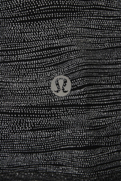 Lululemon Womens Cropped Capri Striped Dark Gray Leggings Size 4