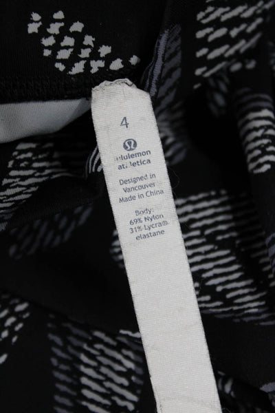Lululemon Womens Ankle Jeggings Black Animal Print Size 4