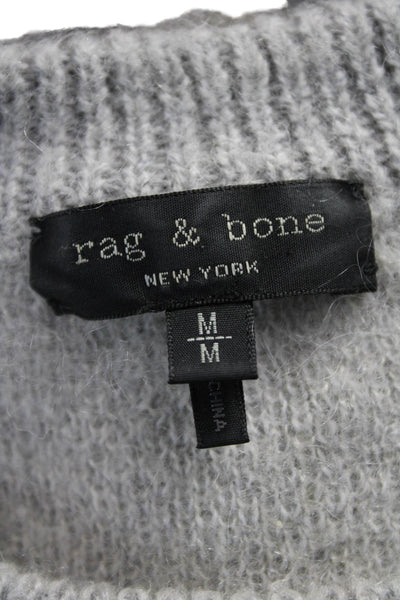 Rag & Bone Unisex Pullover Camouflage Crew Neck Gray Long Sleeve Size M