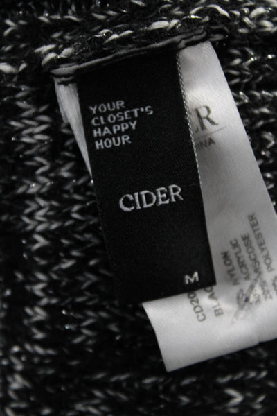Cider Unisex Black Button Cardigan Round Neck Long Sleeve Size M