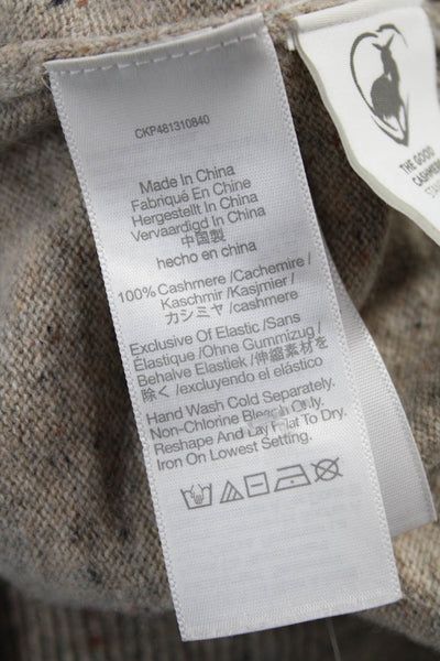 Madewell Unisex Pullover V-Neck 100% Cashmere Beige Sweater Size S