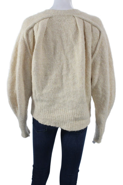 IRO Unisex Pullover V Neck Beige Long Sleeve Designer Sweater Size S