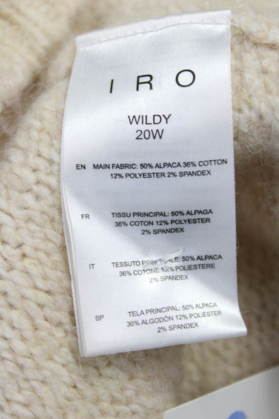 IRO Unisex Pullover V Neck Beige Long Sleeve Designer Sweater Size S