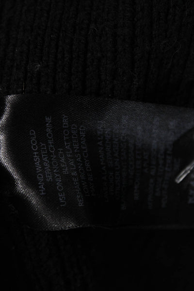 Free People Unisex Pullover Sweater Mock Neck Black Long Sleeve Size XS