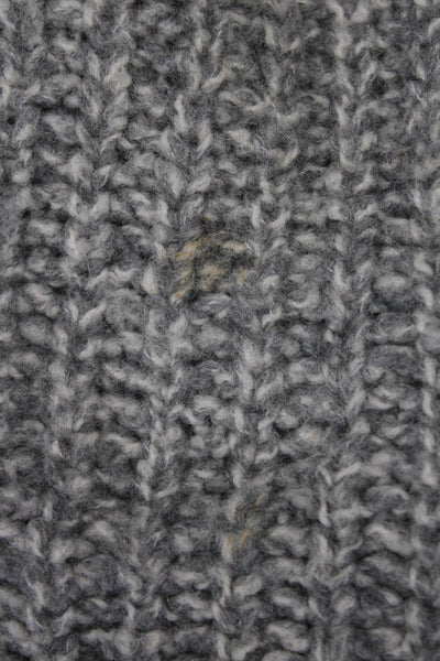 IRO Women Pullover Hoodie Gray Drawstring Wool Alpaca Yak Size XS
