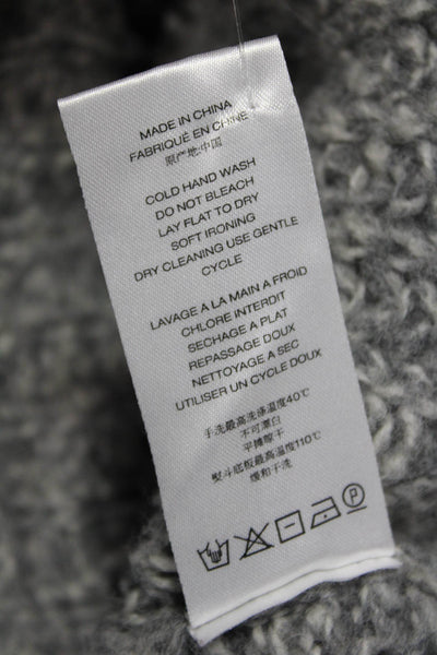 IRO Women Pullover Hoodie Gray Drawstring Wool Alpaca Yak Size XS