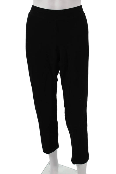 Eileen Fisher Womens Ankle Cropped Black Pants Size M