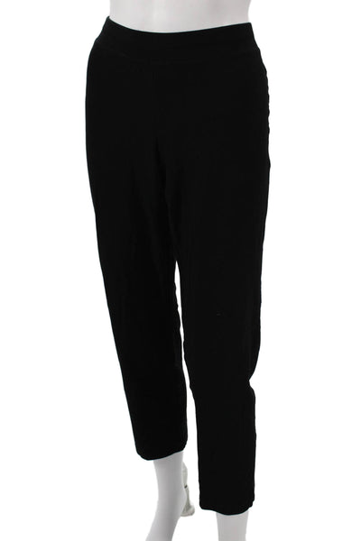 Eileen Fisher Womens Ankle Cropped Black Pants Size M
