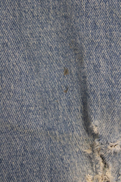 Levis Womens Blue Straight Wide Leg Jeans High Rise Size 30