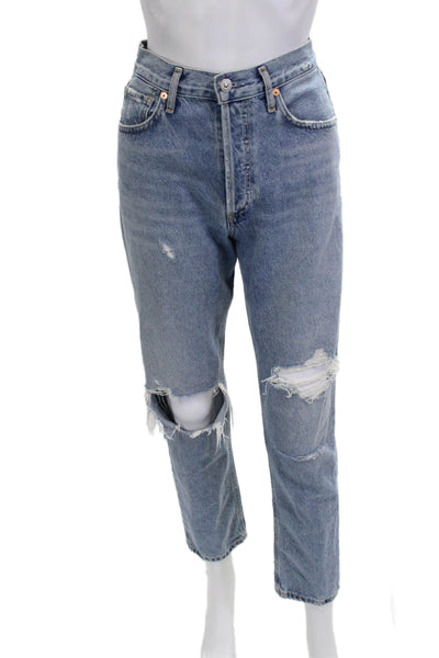 Citizens of Humanity Unisex Cropped Straight Light Blue Jeans Size 25