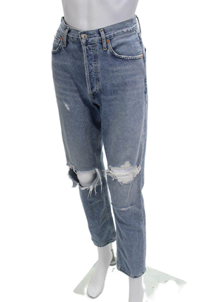 Citizens of Humanity Unisex Cropped Straight Light Blue Jeans Size 25