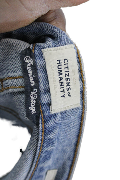 Citizens of Humanity Unisex Cropped Straight Jeans Light Blue High Rise Size 26
