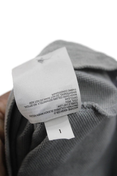 Uniqlo Mens Short Sleeve Collared Knit Polo Shirt Gray Cotton Size Medium