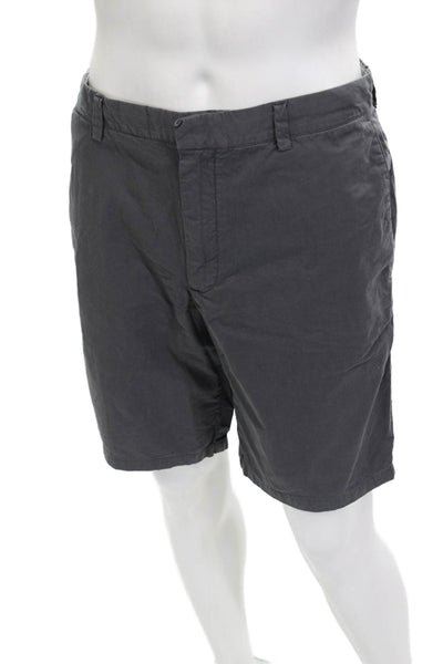 Club Monaco Mens Chino Shorts Dark Gray Cotton Size 34
