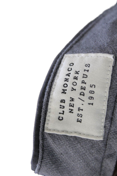 Club Monaco Mens Chino Shorts Dark Gray Cotton Size 34