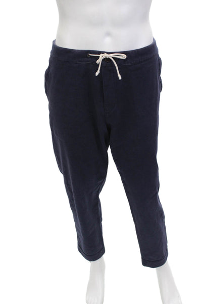 J Crew Mens Jogger Sweatpants Dark Blue Cotton 27 Inseam Size L
