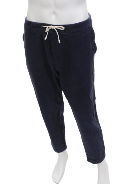 J Crew Mens Jogger Sweatpants Dark Blue Cotton 27 Inseam Size L