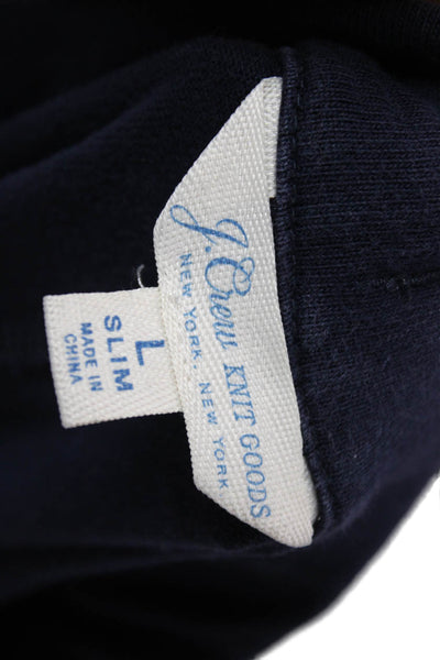 J Crew Mens Jogger Sweatpants Dark Blue Cotton 27 Inseam Size L