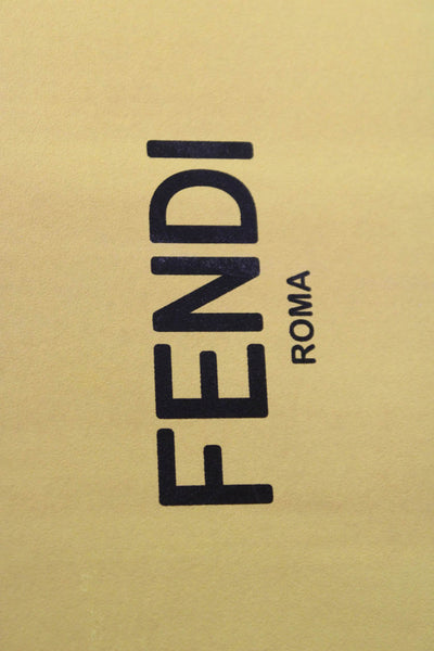 Fendi Womens Leather Embossed High Heels Knee High Boots Shoes Brown Size 11