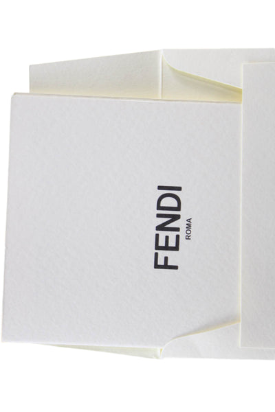 Fendi Womens Leather Embossed High Heels Knee High Boots Shoes Brown Size 11