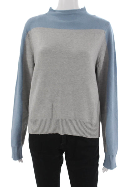 Lucy Paris Unisex Pullover Sweater Gray Mock Neck Long Sleeve Size M