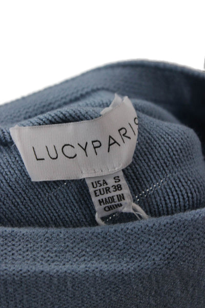Lucy Paris Unisex Gray Mock Neck Pullover Sweater Long Sleeve Size S