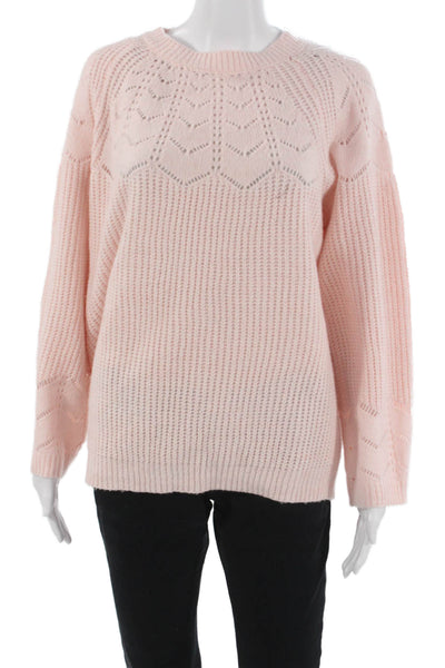 Pink Martini Unisex Pullover Sweater Pink Crew Neck Long Sleeve Size 2XS