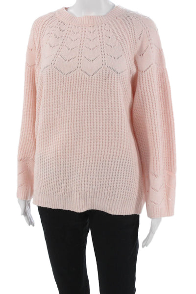 Pink Martini Unisex Pullover Sweater Pink Crew Neck Long Sleeve Size 2XS