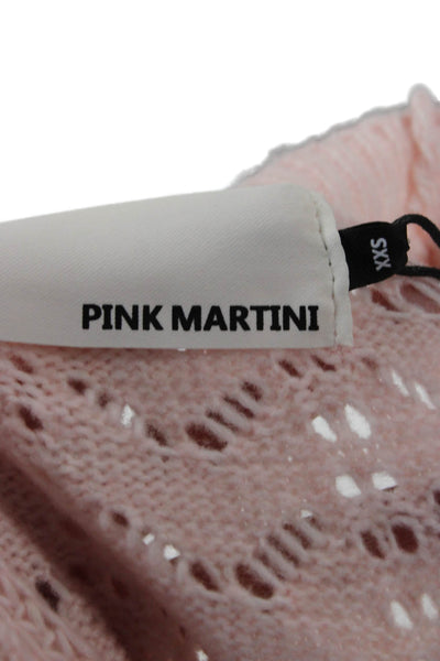 Pink Martini Unisex Pullover Sweater Pink Crew Neck Long Sleeve Size 2XS