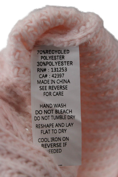 Pink Martini Unisex Pullover Sweater Pink Crew Neck Long Sleeve Size 2XS