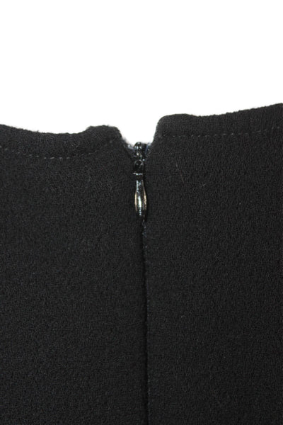 Tahari Womens Sheath Dress Black Wool Blend Sleeveless Knee Length Size 6