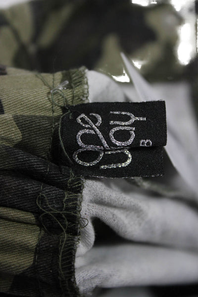 One Way Unisex Jogger Pants Camouflage Green 65% Cotton 35% Polyester Size 8