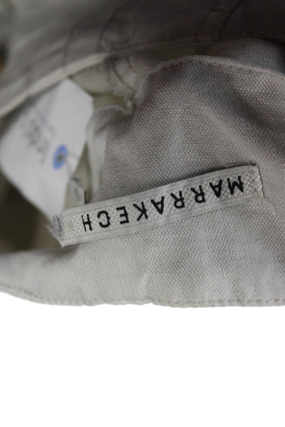 Marrakech Women Cropped Bohemian Beige Cotton Blend Pants Size 30