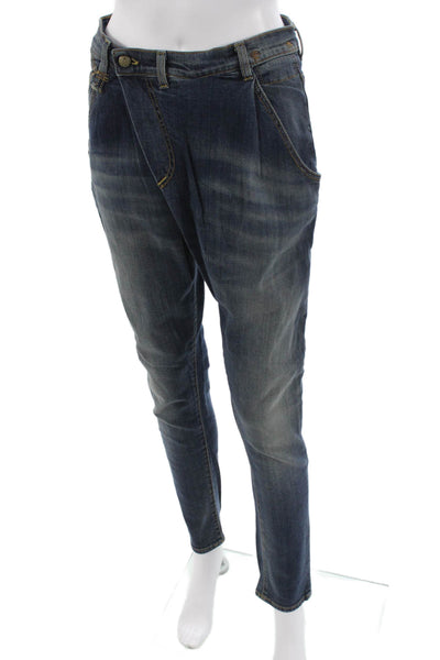 R13 Womens Dark Blue High Rise Tapered Ankle Jeans Size 26