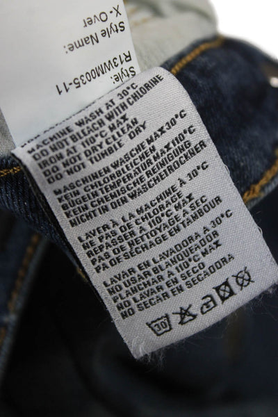 R13 Womens Dark Blue High Rise Tapered Ankle Jeans Size 26