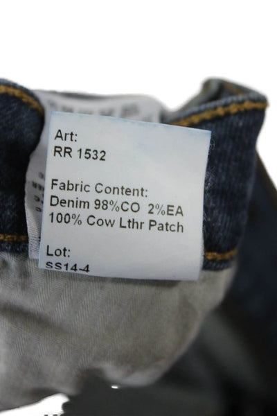 R13 Womens Dark Blue High Rise Tapered Ankle Jeans Size 26