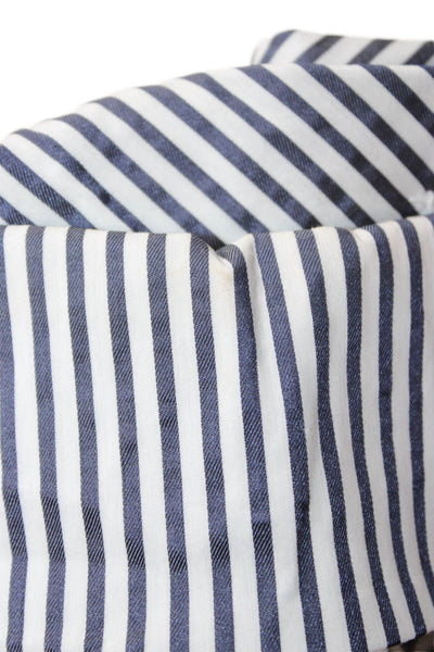 STS Sail To Sable Women Dark Blue Striped High Neck Sleeveless Blouse Size S