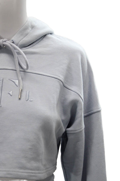 The Fifth Label Women Pullover Hoodie Light Blue 100% Cotton Size XS