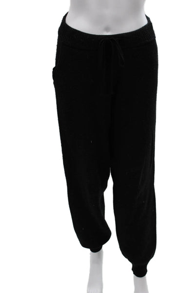 Zara Unisex Pullover Black Crewneck Long Sleeve Drawstring Size S