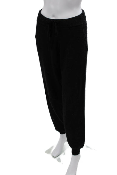 Zara Unisex Pullover Black Crewneck Long Sleeve Drawstring Size S
